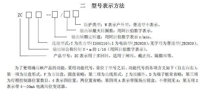 zc45-18/20閥門電動裝置說明書、接線圖